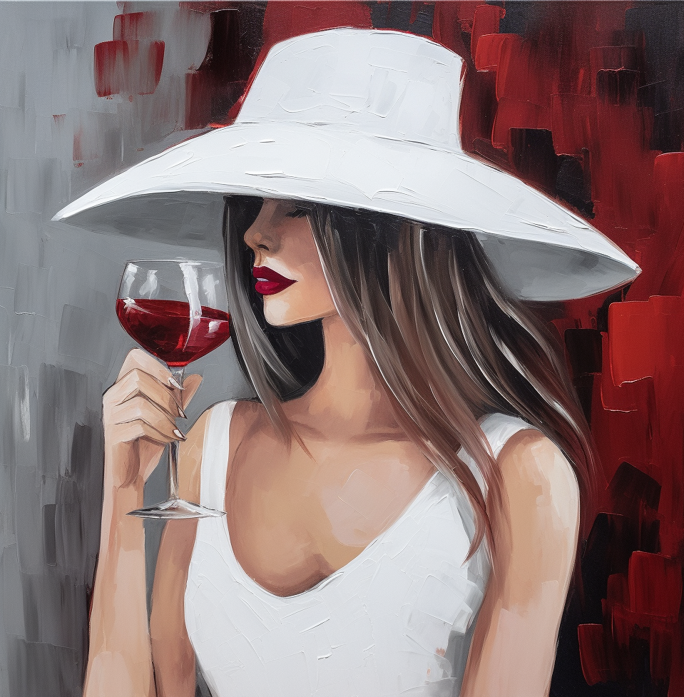 Lady mit Weinglas